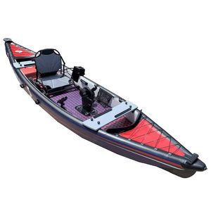 420x95x28 cm point de chute Kayak gonflable pédale entraînement au pied pêche SUP canoë bateau à rames avec entraînement par courroie envoyer par bateau à la porte