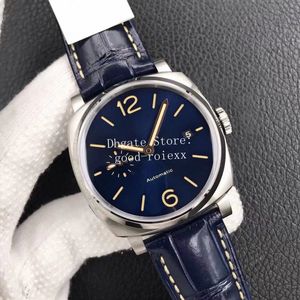 Relojes de 42 mm Reloj azul para hombres Hombres Automático P.9000 Buceo mecánico 927 Power VS Reserve Sport Leather VSF Factory Pam Sapphire Fecha Officine Relojes de pulsera luminosos