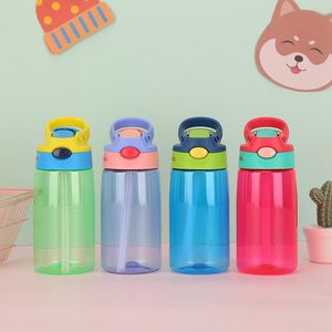 430 ML Kid Water Sippy Bottle Creative BPA Free Plastic Baby Feeding Cup con pajita a prueba de fugas Drop-proof Bottles Drink Children Cups YL0299