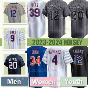 20 Pete Alonso Baseball Jersey Francisco Lindor 4 Alvarez New York