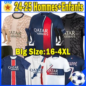 XXXL 4XL MBAPPE O.Dembele Jerseys de fútbol 23 24 Hakimi G.RAMOS KOLO MUANI VERRATTI MARQUINHOS PSGES MAILLOTS DE CAMISAS DE Fútbol 2023 2024 Versión de jugadores Versión para niños Kits Kits Kits