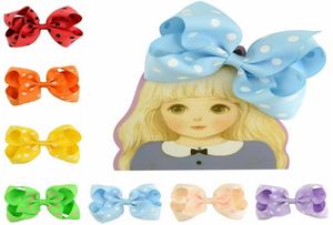 45 pouces Girls Bowknot Hairpin Polka Dot Grosgrain Ribbon Bow For Kids Boutique Hair Accessoires Hairpins Barret 6712765921