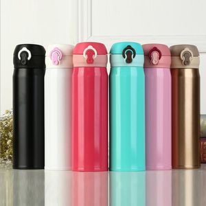 450ml Water Cup Stainless Steel Thermos Cups Thermocup Insulated Tumbler Vacuum Flask Coffee Mugs Travel Bottle Mug with lid in stock
