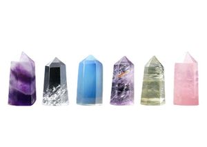 45 cm pilier de cristal naturel Arts énergie pierre baguette reiki guérison obélisque tour de quartz pierre précieuse point de cristal plus de 40 varieti8149110