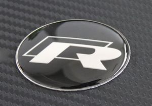 45 mm r Logo Car Wheater Whege Badge Sticker Decals Logo Emblem pour VW R Series R36 R400 R32 R20 R50 Golf Passat2056345