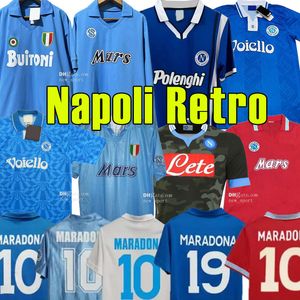 Diego Maradona ssc Napoli Retro Soccer Jerseys 1986 1987 1988 1989 1990 1991 1993 2013 2014 Coppa Italia Vintage Calcio Classic Napule maillot de football