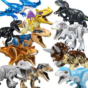48 tipos de tamaño grande Jurassic World Park dinosaurios figuras ladrillos ensamblar Juguetes de bloques de construcción Tyrannosaurus Rex para regalo de niños
