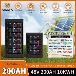 48V 200Ah 100AH 10KW Lifepo4 batterie 51.2V 50Ah 5KW Lifepo4 avec CAN/RS485 intégré BMS solaire hors/sur onduleur de réseau pour la maison