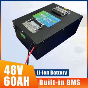 Li-ion impermeable de 48V y 60AH con batería de polímero de litio Bluetooth, perfecto para equipos de monitoreo de bicicletas eléctricas, luces LED
