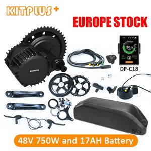 48V 750W 8Fun E Bike Motor Kit de motor eléctrico Mid Drive con batería de litio 17AH para bicicleta DIY