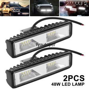 48w LED barre lumineuse de travail projecteur s lampe de conduite voiture tout-terrain camion ATV lumière phares voiture lumières barre/travail