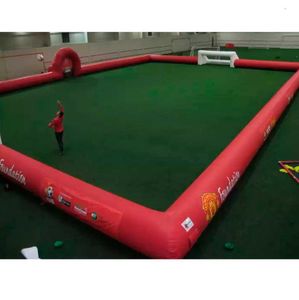 49x26ft Giant Inflatable Football Pitch Soccer Bubble Bumper Ball Field Fabric For Commercial Outdoor School And Club sports game