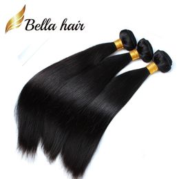 (Solo para EE. UU.) Cabello de donante de trenza más barato 100 Extensiones de cabello humano indio 12-14-16-18-20-20-22-24Inch para mujeres negras Bella Hair 3/4 / 5pcs por lote