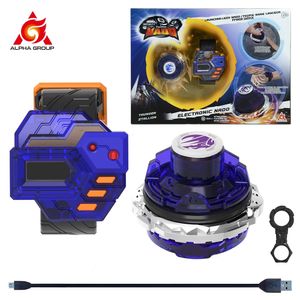 4D Beyblades Nado 3 Electronic Thunder Stallion Skyshatter Fiend Controller Gyro Auto Spin Spinning Top Kids Anime Toy 230605