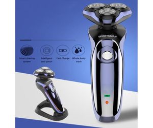 Affichage numérique 4D Multifonction électrique rasoir humide Dry Electric Razor pour hommes USB Tool à rasage de barbe étanche et rechargeable 7738377