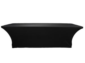 4ft 6ft 8ft Noir Blanc Lycra Stretch Banquet Nappe Salon SPA Nappes Usine Massage Traitement Spandex Table Couverture Y2009078638