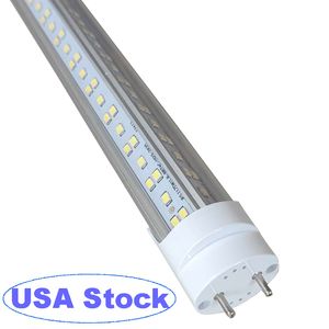 4FT LED T8 Ballast Bypass Type B Light Tube, 72W, 2500lm Dual-Ended Connection, 6500K, Transparent Clear Lens, T8 T10 T12 Tube Light pour G13, 120-277V NO RF Driver usastar
