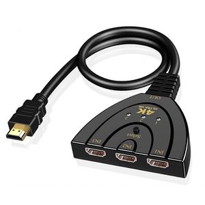 4K * 2K 3D Mini 3 ports compatible HDMI Commutateur 1.4 Commutateur 4K Séparateur HD 1080P Convertisseur d'adaptateur vidéo 3 en 1 pour DVD HDTV Xbox PS3 PS4