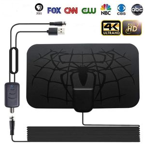 Antenas HDTV para interiores 4K HD, antena receptora de satélite de 1500 millas, antena de TV Digital con amplificador de radio, antena parabólica Clear Fox