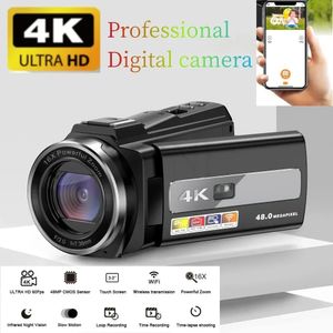 Caméra de caméra professionnelle HD 4K WiFi Camogramme de vision nocturne numérique Shoold Shooting Electronic Anti Shake Outdoor Sports DV 231221