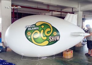 4m/5m/6m PVC inflable helio Zeppelin impreso publicidad dirigible no rígido globo flotante para eventos y desfiles