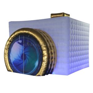 Tente de fond de toile de fond Portable de haute qualité de haute qualité Dôme photo gonflable avec des lumières de bande LED changements de couleur à vendre