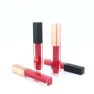 5ML Tubos de brillo de labios vacíos Botellas de viales Botellas de bálsamo de labios cuadradas recargables Tubos de glaseado de barra de labios Contenedor de muestra de lápiz labial Herramienta de cosméticos de bricolaje