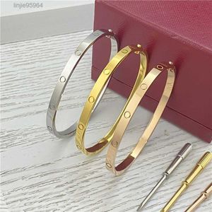 4mm Mince Sixième Génération Amour Bracelet Haut De Gamme De Luxe De Mode Tournevis Designer Bracelets Hommes Et Femmes En Acier De Noël Bijoux Giftsb7jz