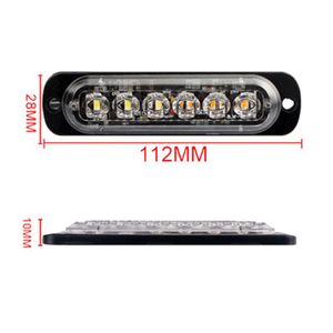 4 pièces 12-24V camion voiture 6 LED Flash stroboscopique voyant d'avertissement d'urgence feux clignotants pour voiture véhicule moto 2416