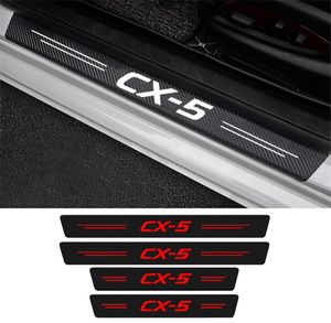 Pegatinas de alféizar de puerta para placa de desgaste de coche, para Mazda CX5 CX5 KE KF 2021 2020 2019 2018 2017 2016 2012, cubiertas de logotipo automático, 4 Uds., 3001716