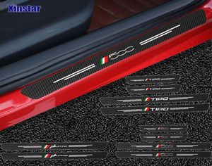 4 piezas de fibra de carbono Puerta de alfombra de fibra Pegado para Fiat Panda 500 500x 500L Tipo Punto5030365