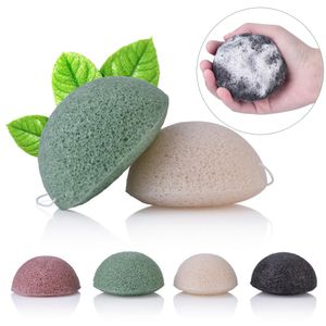 4 Uds Exfoliante Limpiar Konjac Esponja Natural Konjac Konnyaku Puff lavado de cara Esponja de limpieza Esponja Maquiagem maquillaje