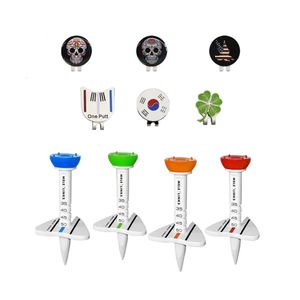 4pcs Golf Tees Plastic Golf Double Tee 4 Couleur pas vers le bas Golf Holder Outdoor Golf Accecories with Package for Golfor Gift 231213