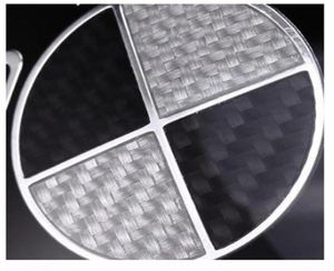4pcs Badges 3D de haute qualité autocollants en fibre de carbone noir blanc roue de roue autocollant 65 mm 67 mm 79 mm pour 3 5 7 x1 x3 x5 x6223k1872886