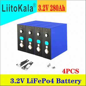 4 Uds LiitoKala 3,2 V 280Ah lifepo4 batería DIY 12V paquete de celdas recargables para e-scooter RV sistema de almacenamiento de energía Solar