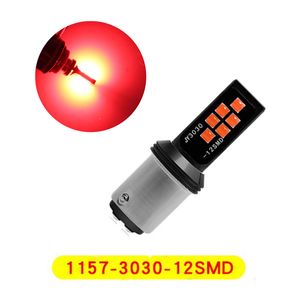 4 unids/lote de luces rojas superbrillantes 1157 BA15D 3030 12SMD, bombillas LED, luz de señal de giro para coche, lámpara de freno para coche, luces traseras de 12V