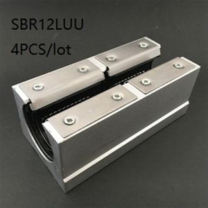 4 unids / lote SBR12LUU 12 mm tipo abierto unidad de caja lineal bloques de cojinete de bloque lineal para enrutador cnc impresora 3d parts263R