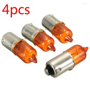 4 unids/lote Super brillante Universal 12v 21w ámbar Auto motocicleta Scooter Mini bombillas indicadoras en miniatura