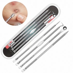 4 unids/set agujas para eliminar acné acero inoxidable espinillas imperfecciones espinillas eliminar Spos herramientas para el cuidado de la piel limpiador de poros faciales y795 #