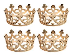 4pcs Set Vintage Baroque Mini Flower Girls Crystal Righestone Crown Tiara Headress Hair Accessories Gold C19022201281K1859411