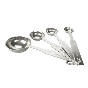 4 piezas de acero inoxidable cuchara medidora té cocina hornear medida cuchara taza cocina café herramientas 60 juegos OOA5272