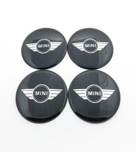 4 pièces lot 65mm pneu roue centre bouchons autocollants emblèmes époxy voiture style MINI7060739