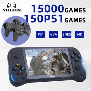 5.1 Inch Portable Game Console 128GB 15000 Retro Games for PS1/GBA/SNES Handheld Video Game Players Children's Gift 240124