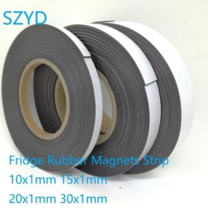 Bande magnétique en caoutchouc pour réfrigérateur, 5 ou 10 mètres/lot, largeur 10/15/20/30mm, épaisseur 1mm, avec bande magnétique Flexible auto-adhésive, 240228