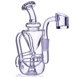 5.1inchs Beaker Dab Rigs Recycler Bong Narguilés Fumer des conduites d'eau en verre Mini plate-forme pétrolière