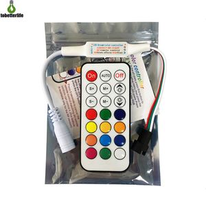 Controlador de píxeles LED de 5-24V, 21 teclas, Mini atenuador de píxeles de 3 pines para WS2812B WS2811, módulo de luz de tira de píxeles LED