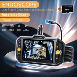 5.5 / 7/8 mm 4.3 pouces 1080p Triple Lens Automotive Contrôlé Boroscope Ingoscope Caméra pour les outils de dispositif d'inspection des voitures