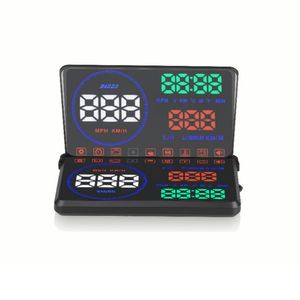 5,5 pouces Car OBD2 HUD Véhicule Head Up Display Dashboard Projecteur avec panneau de réflexion pour KM / H RPM, temps de conduite et distance, consommation de carburant, tension de la batterie