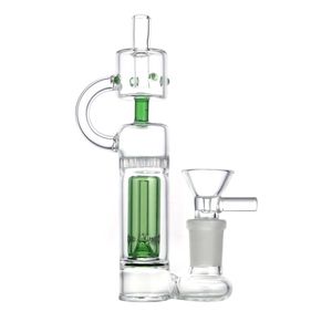 5,6 pouces Mini Bong en verre Pyrex verre épais Dab Rig petit recycleur eau Bong peigne avec percolateur Perc et 14mm bol conduites d'eau narguilé fumée accessoire pour tabac H2774