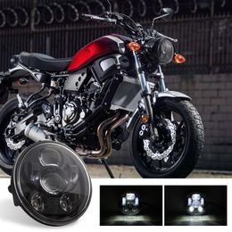 5.75 pouces moto LED éclairage jaune et blanc phare moteur modifié lampe lumière vive universelle